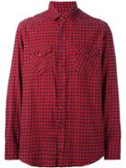 Salvatore Piccolo Checked Shirt, Men's, Size: 43, Red, Cotton
