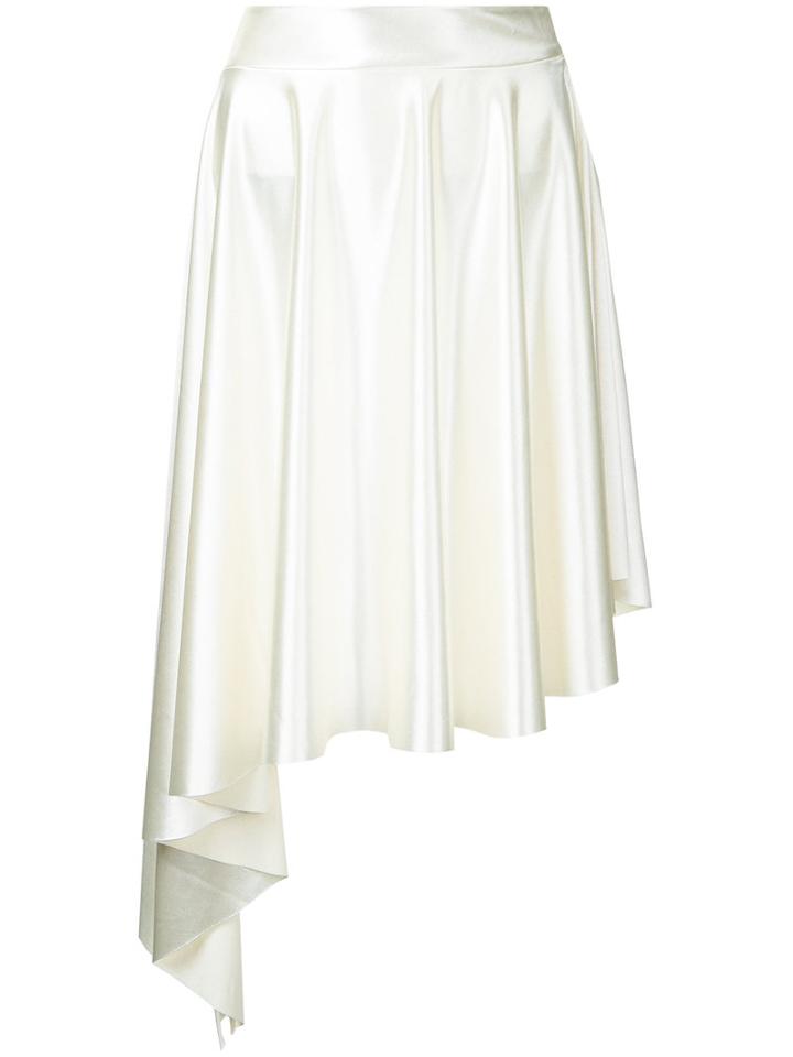 Robert Wun - Asymmetric Skirt - Women - Polyester/spandex/elastane - 6, Nude/neutrals, Polyester/spandex/elastane