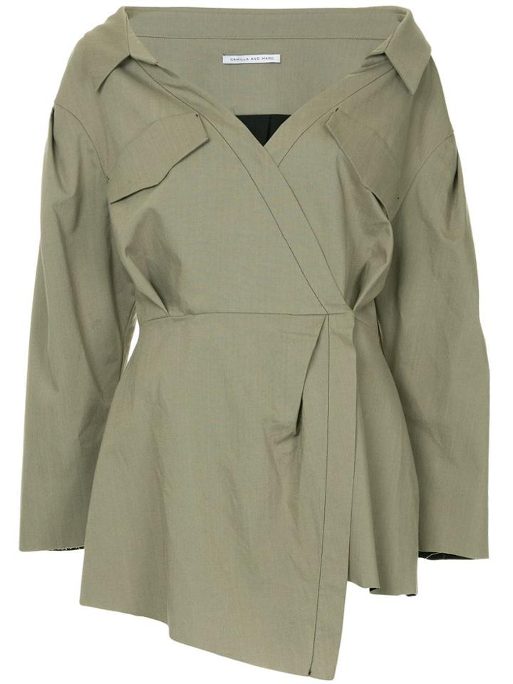 Camilla And Marc Mead Drop-shoulder Blouse - Grey