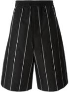 Juun.j Striped Drawstring Shorts, Men's, Size: 44, Black, Polyester