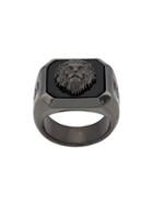 Versus Embossed Chunky Ring - Black