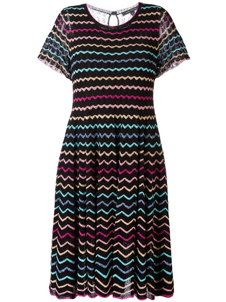 Marc Jacobs Zigzag Babydoll Lace Dress - Black