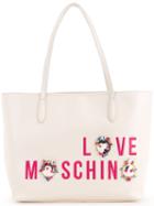Love Moschino - Cartoon Print Shopper Bag - Women - Polyurethane - One Size, Nude/neutrals, Polyurethane