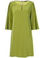 Luisa Cerano Cape Shift Dress - Green