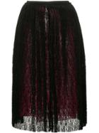 Marco De Vincenzo Micro Pleated Lace Skirt - Black