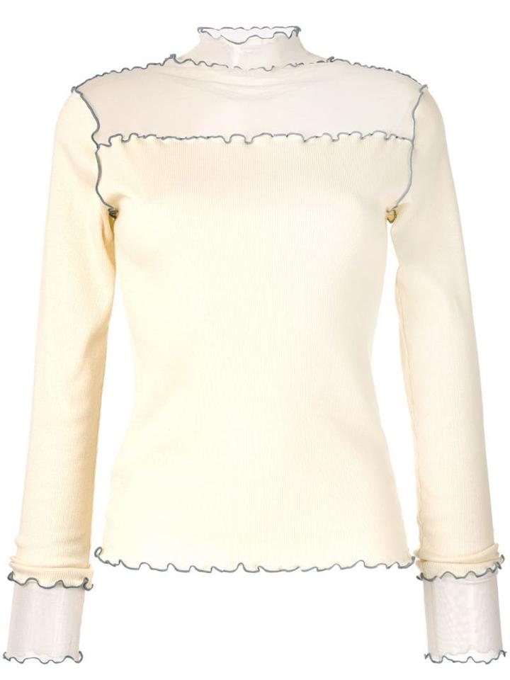 Tu Es Mon Trésor Mesh Top - Neutrals