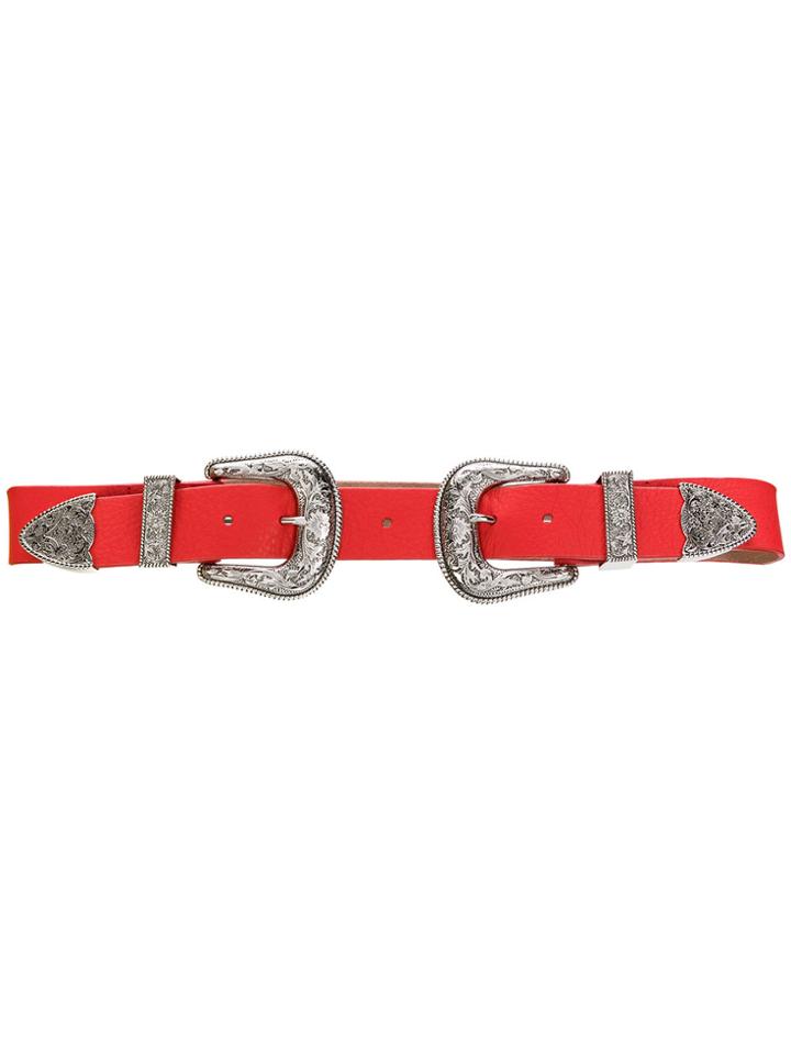 B-low The Belt Double Buckle Belt - Red