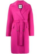 Kenzo Double-breasted Belt Coat - Pink