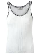 Egrey Round Neck Knit Blouse, Women's, Size: Medium, White, Viscose