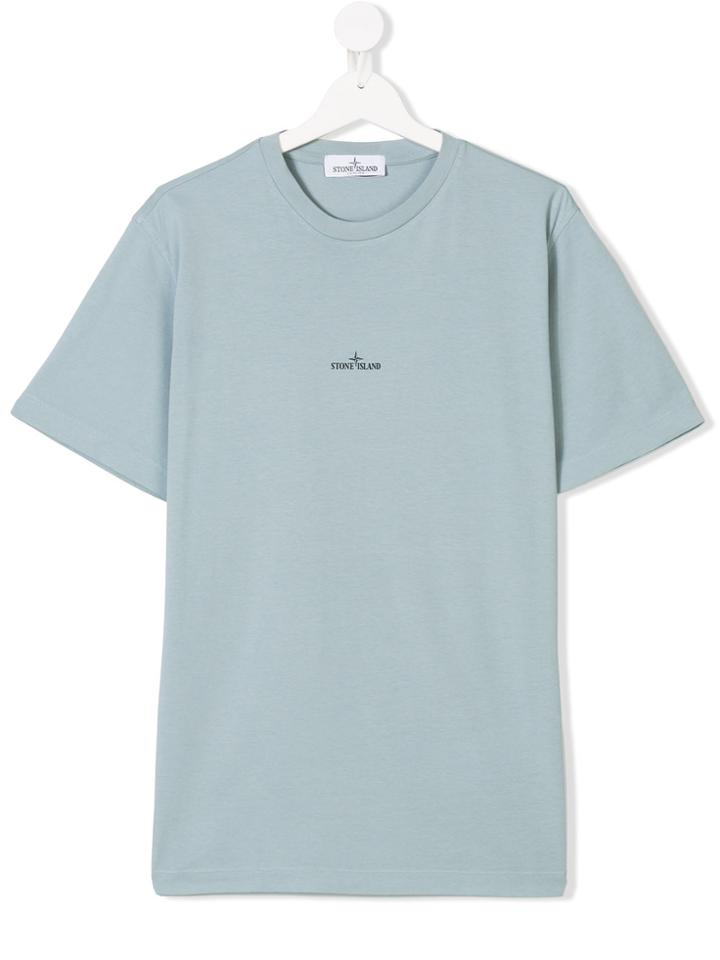 Stone Island Junior Teen Logo Print T-shirt - Grey
