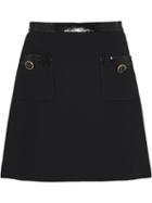 Miu Miu Sequinned Trims Short Skirt - Black