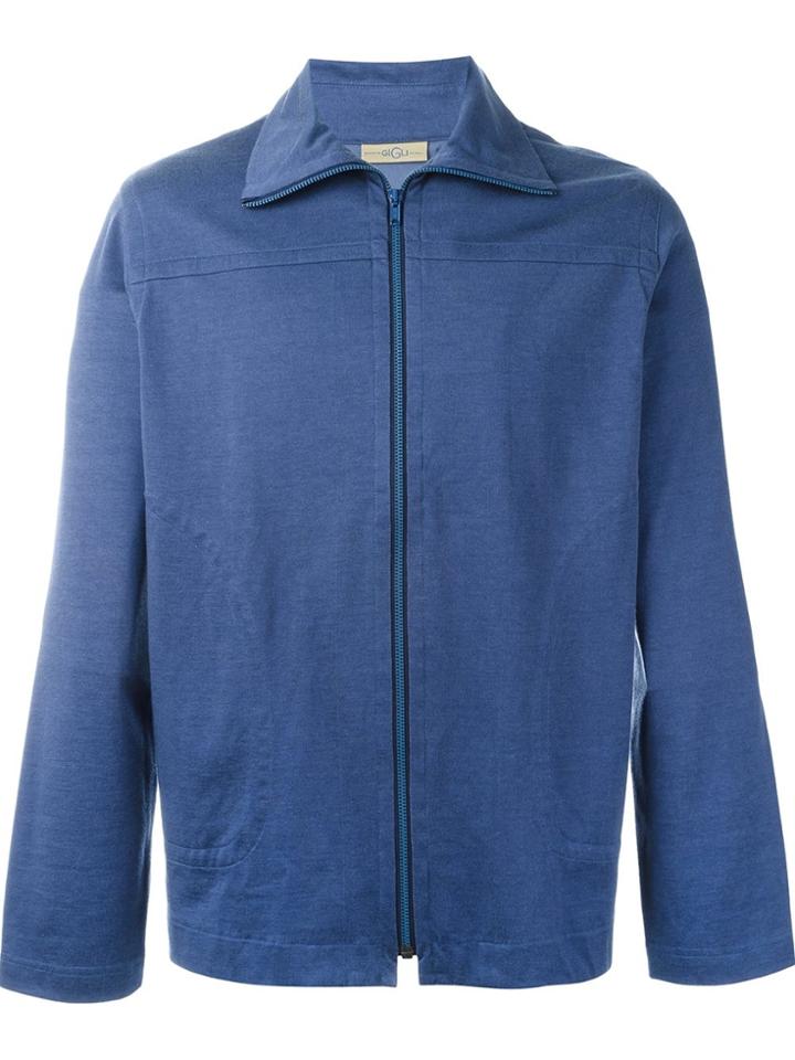Romeo Gigli Vintage Zipped Track Jacket - Blue