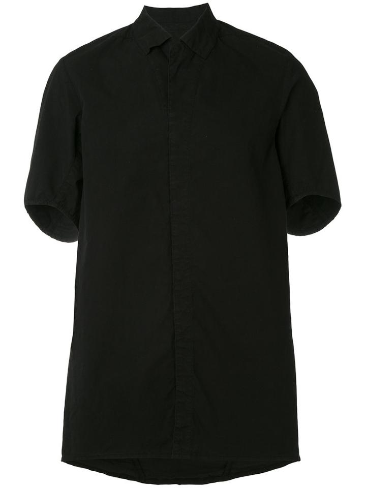 11 By Boris Bidjan Saberi - Embroidered Back Shirt - Men - Cotton - L, Black, Cotton