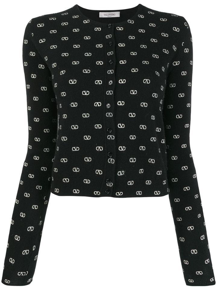 Valentino Go Logo Cardigan - Black