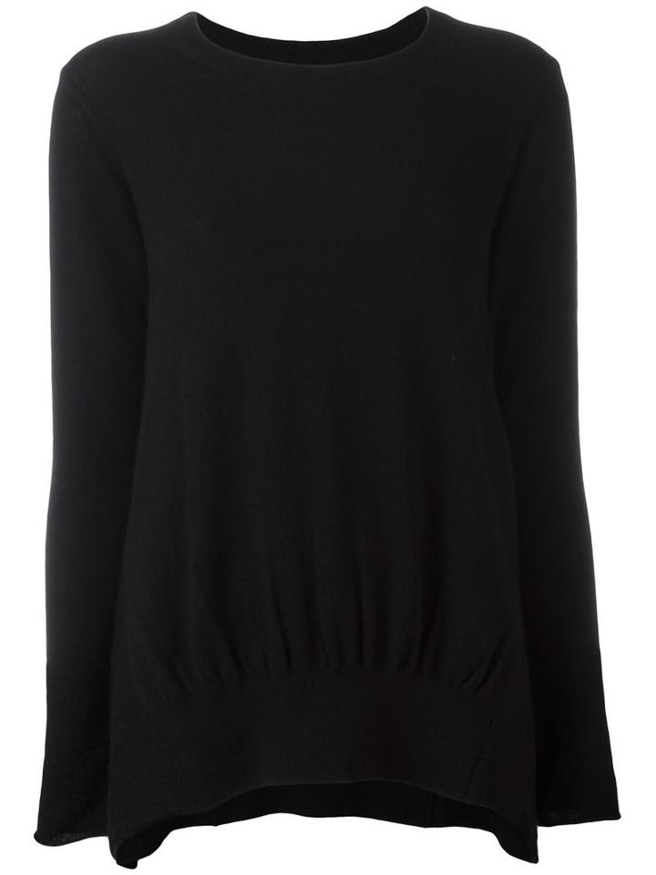 Yohji Yamamoto Crew Neck Jumper, Women's, Size: 2, Black, Cashmere/wool