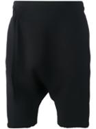 Thom Krom Crop Crotch Shorts, Men's, Size: Medium, Black, Cotton