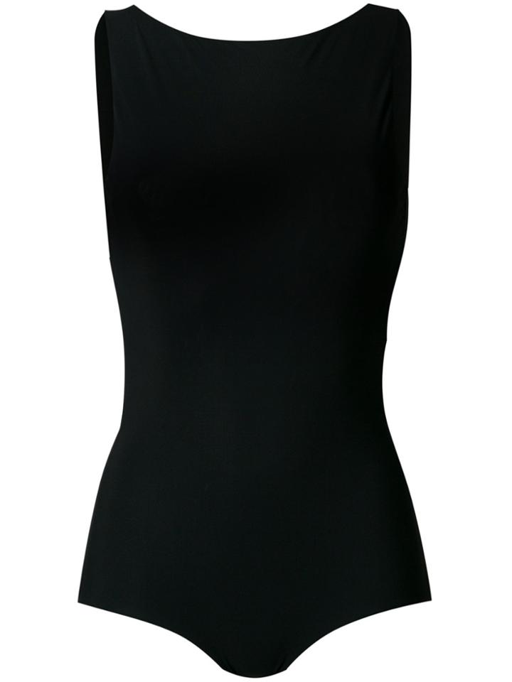 Alberta Ferretti Cut Out Back Swimsuit - Black