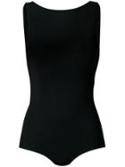 Alberta Ferretti Cut Out Back Swimsuit - Black