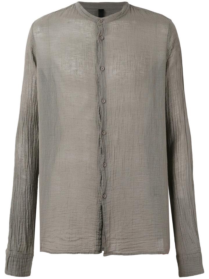 Poème Bohémien Mandarin Neck Shirt, Men's, Size: 52, Grey, Cotton