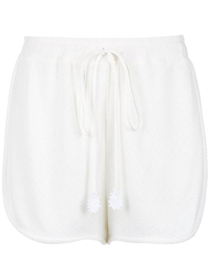 Martha Medeiros Lace Boxer Shorts - White