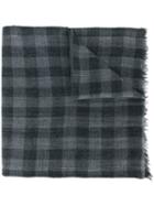 Woolrich Checked Scarf, Men's, Grey, Wool