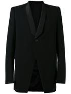 Rick Owens - Blazer-style Coat - Men - Cotton/cupro/viscose/virgin Wool - 52, Black, Cotton/cupro/viscose/virgin Wool