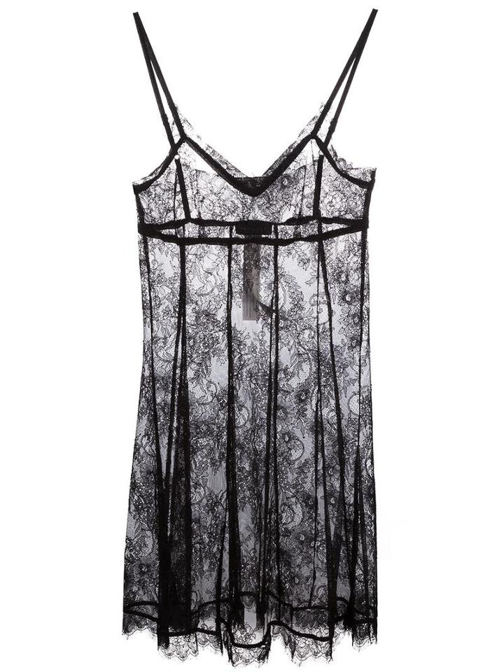 Twin-set Lace Slip Dress, Women's, Size: Xs, Black, Polyamide
