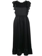 Red Valentino Open Back Midi Dress - Black