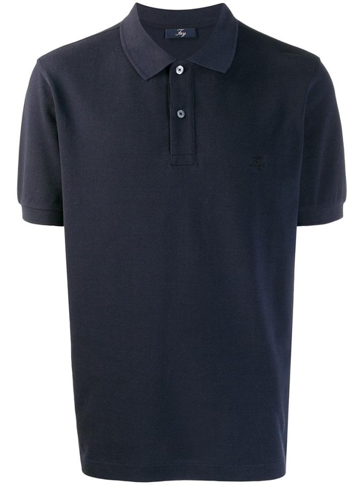 Fay Plain Polo Shirt - Blue