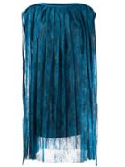 Mm6 Maison Margiela Pleated Lace Dress - Blue
