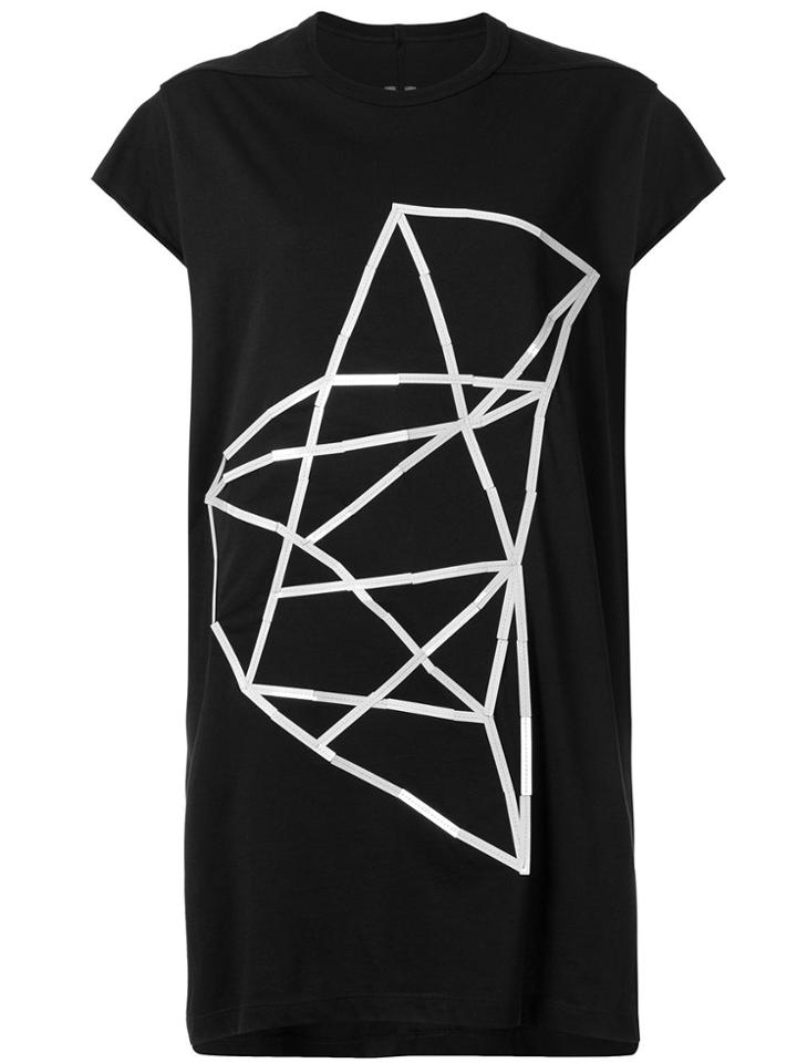 Rick Owens Appliqué Detail T-shirt - Black