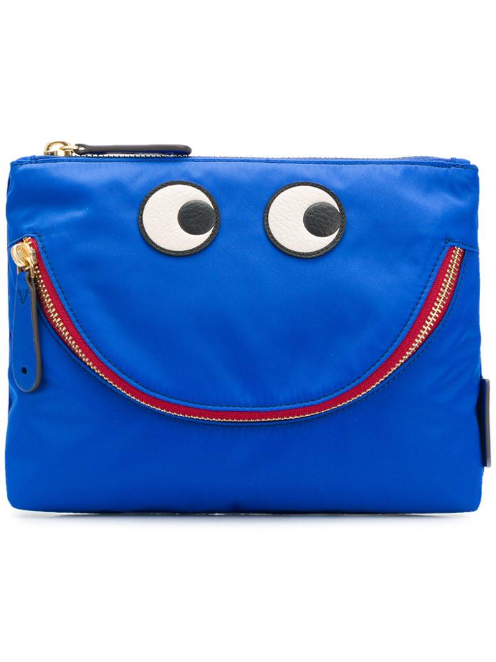 Anya Hindmarch Happy Eyes Pouch - Blue