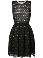 Antonino Valenti - Embroidered Flared Dress - Women - Silk/polyamide/polyester/viscose - 40, Black, Silk/polyamide/polyester/viscose