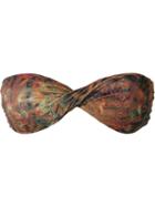 Lygia & Nanny Printed Bandeau Bikini Top, Women's, Size: 40, Brown, Polyamide/spandex/elastane