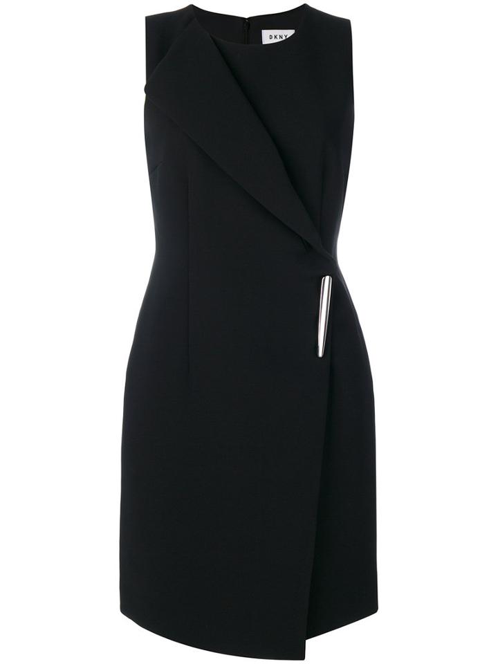 Dkny - Shift Dress - Women - Polyester/spandex/elastane - 8, Black, Polyester/spandex/elastane