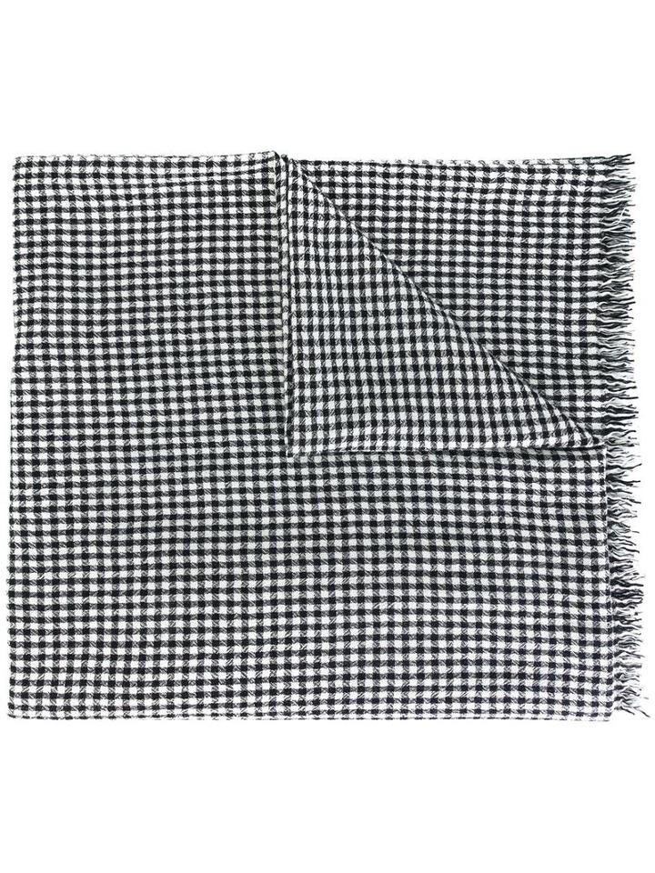 Isabel Marant Étoile Checked Scarf, Women's, Black, Wool
