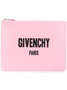 Givenchy Paris Print Clutch Bag - Pink & Purple