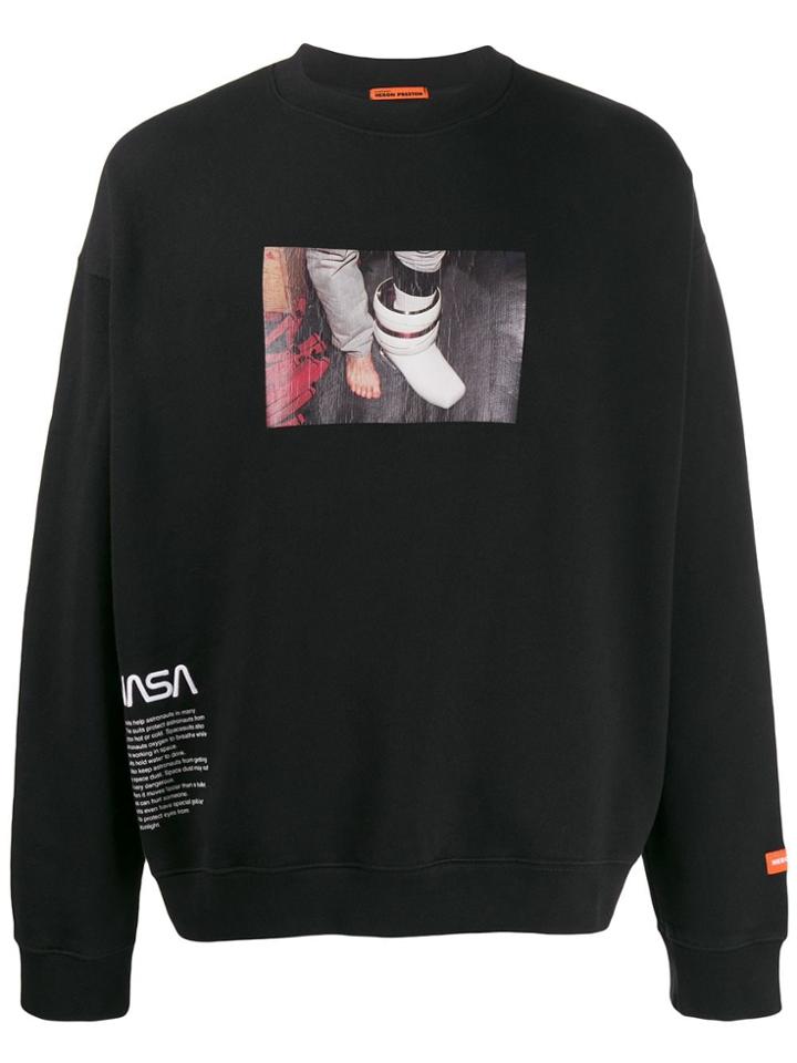 Heron Preston Nasa Photo Print Sweatshirt - Black
