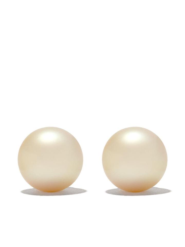 Yoko London 18kt White Gold Classic Golden South Sea Pearl Stud