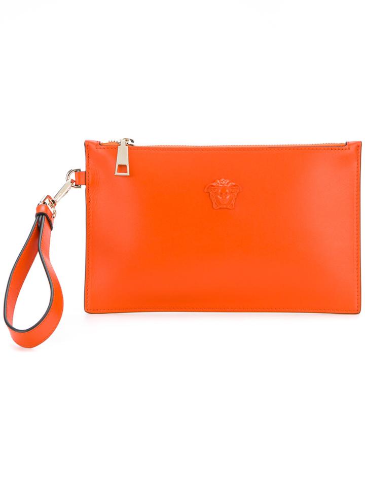 Versace Medusa Wristlet Clutch - Yellow & Orange