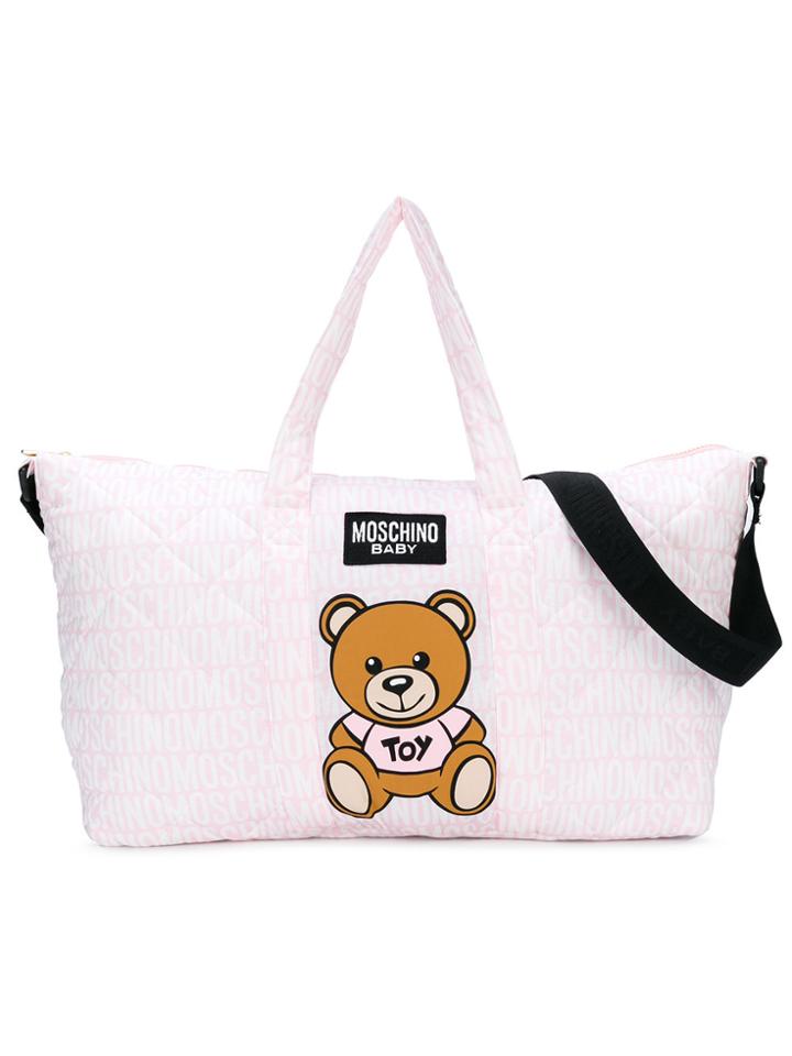 Moschino Kids Teddy Bear Print Changing Bag - Pink & Purple