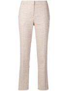Twin-set Checked Cropped Trousers - Neutrals