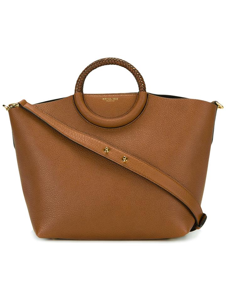 Michael Michael Kors Chunky Handle Tote Bag, Women's, Brown, Calf Leather
