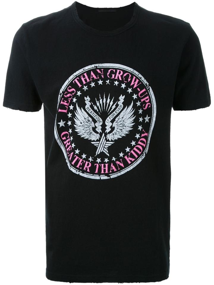 Hl Heddie Lovu Slogan Print T-shirt - Black