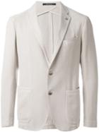Tagliatore Two Button Blazer, Men's, Size: 54, Nude/neutrals, Cotton/silk/viscose