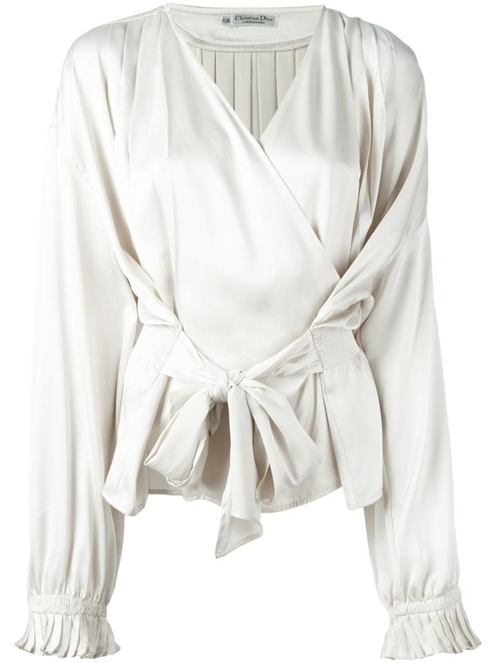 Christian Dior Vintage Wrap Blouse