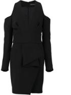Alexandre Vauthier Deep V-neck Fitted Dress, Women's, Size: 36, Black, Viscose/polyester
