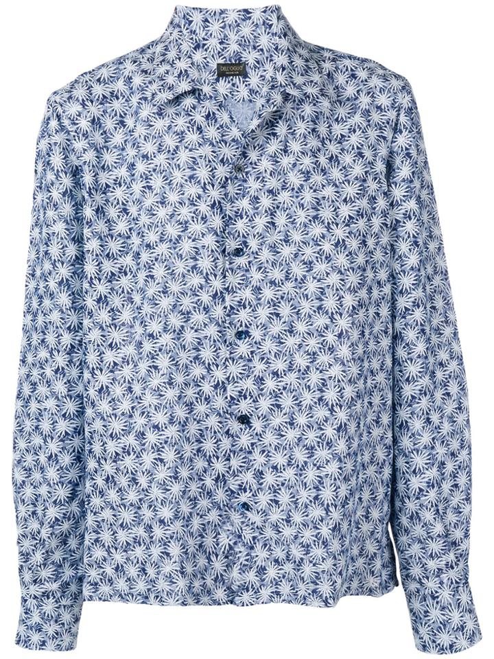 Dell'oglio Palm Print Shirt - Blue
