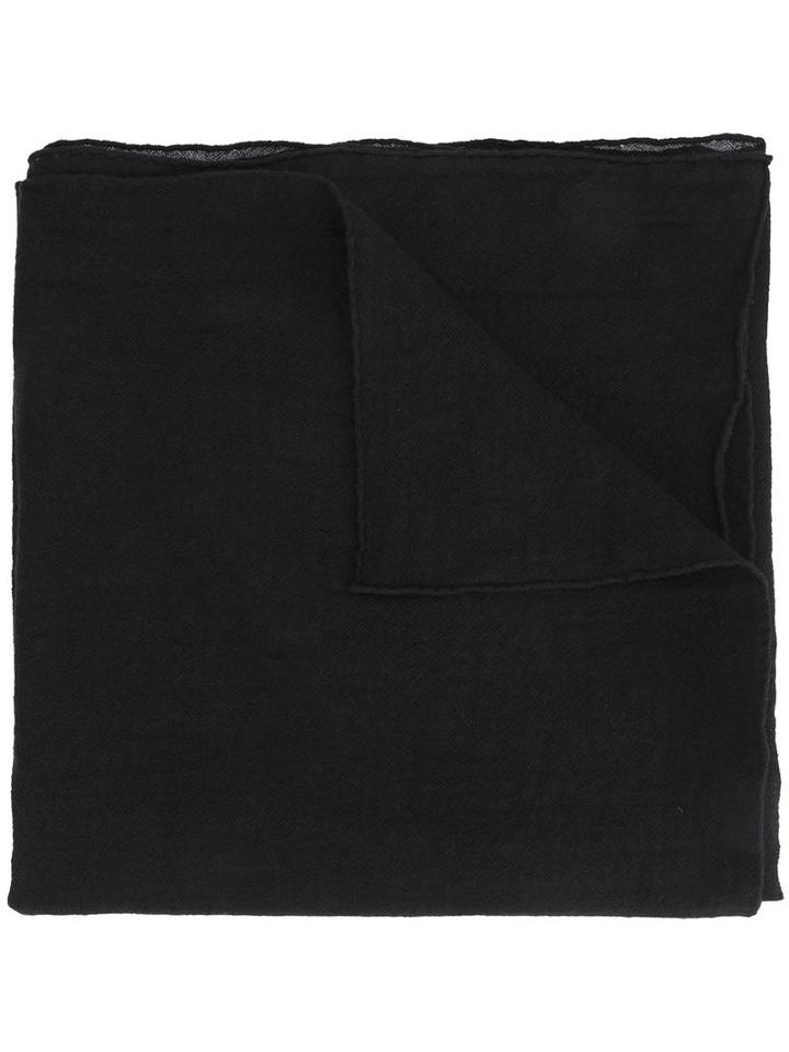 Officine Generale Classic Scarf, Men's, Black, Wool