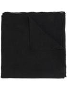 Officine Generale Classic Scarf, Men's, Black, Wool